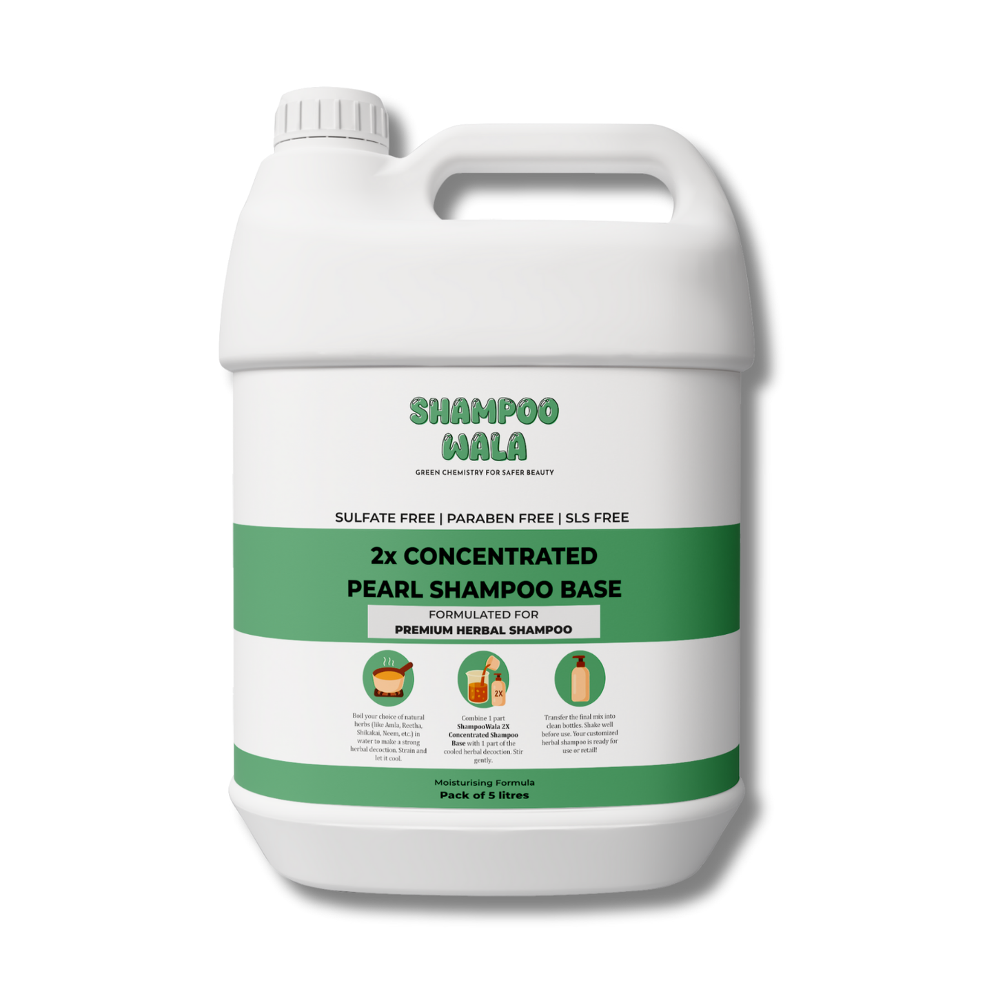 2x Concentrated Sulfate Free Pearl Shampoo Base (Premium Herbal Shampoo Base)